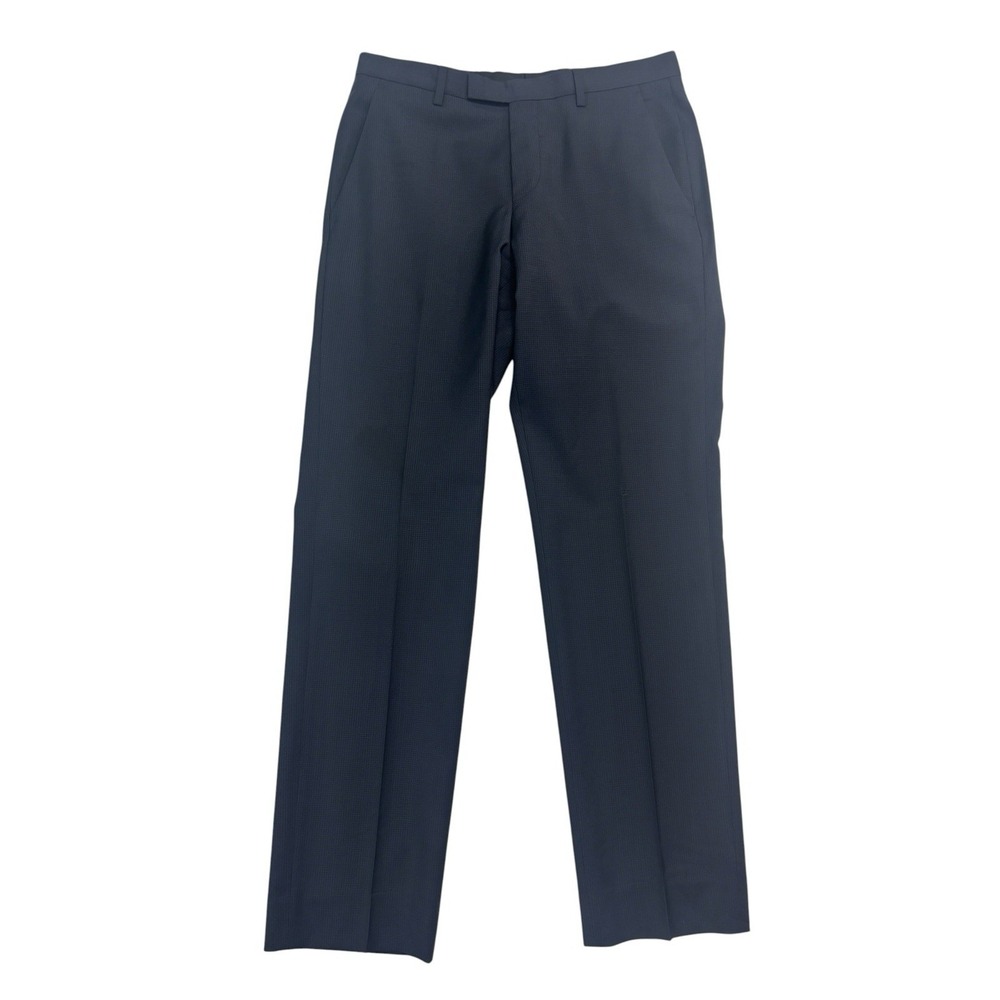 Hugo Boss 30x30 Charcoal Micro Check Slim Fit‎ Dress Suit Pants Trousers Wool